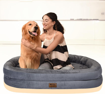 Orthopedic Memory Foam Dog Bed – Waterproof, Washable with Bolsters for Large Dogs - Paw Fit Gears