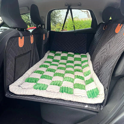 6 - In - 1 Dog Car Seat Cover for Back Seat, Waterproof Dog Car Hammock with Mesh Window, Non - Slip Pet Backseat Protector for Cars, Trucks and Suvs - Paw Fit Gears